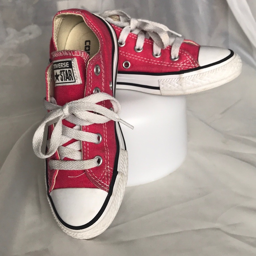 Hot pink kids Converse